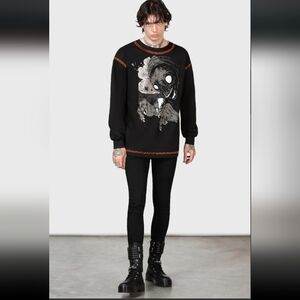 Killstar Black and Orange Long Sleeve Tee